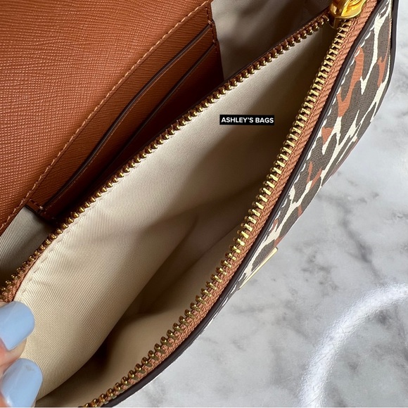 Tory Burch Emerson Printed Top Handle Crossbody In Leopard Print - Picture 12 of 13